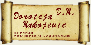 Doroteja Makojević vizit kartica